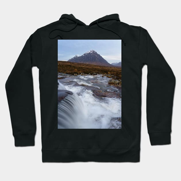 Buachaille Etive Mor and river Etive Hoodie by TMcG72